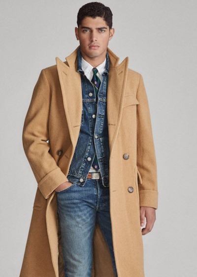 Men's Polo Ralph Lauren Camel Hair Polo Coat | 875243VYR